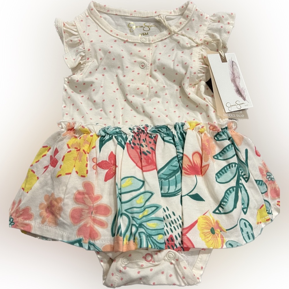 Jessica Simpson onsie w/matching bib NWT